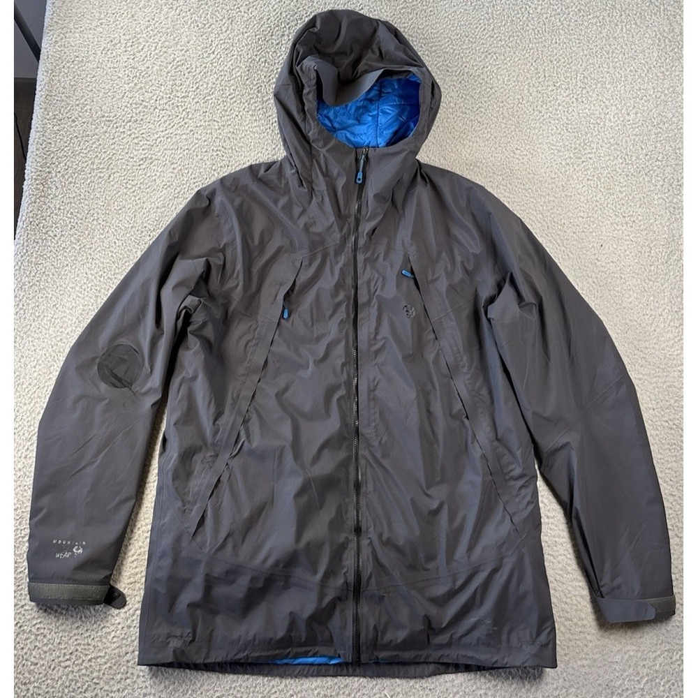 Mountain Hardware Marauder Insulated Jacket Mens XL Recco Dark Gray/Blue *Repair